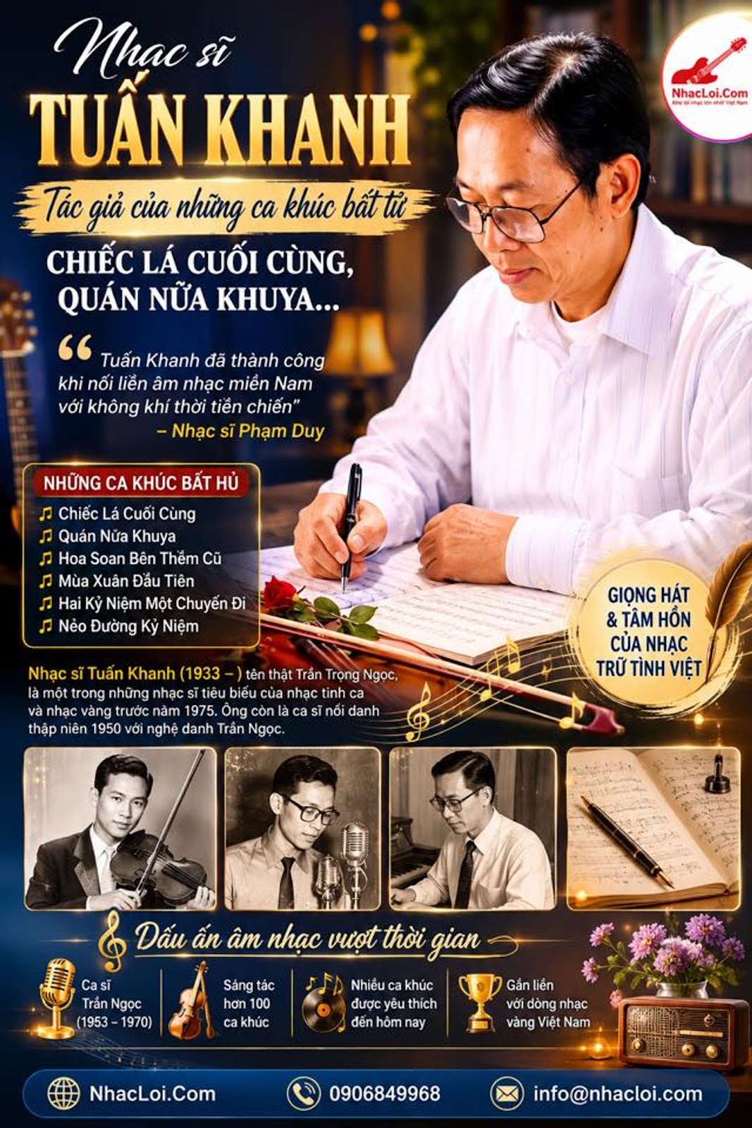 Cuộc Đời Và Sự Nghiệp Nhạc Sĩ Tuấn Khanh – Người Viết Nên Những Giai Điệu Bất Tử Của Âm Nhạc Việt Nam