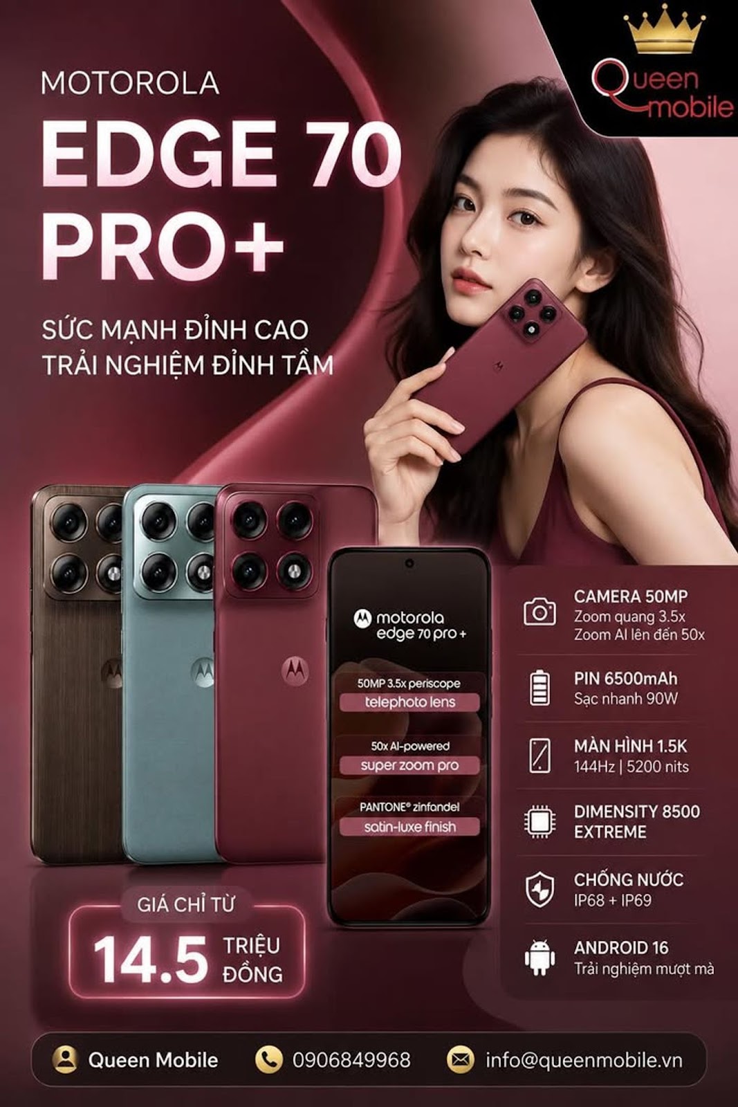 Motorola Edge 70 Pro+ Chính Thức Ra Mắt Với Dimensity 8500 Extreme, Camera Tiềm Vọng Đánh Bại Nhiều Flagship Cao Cấp