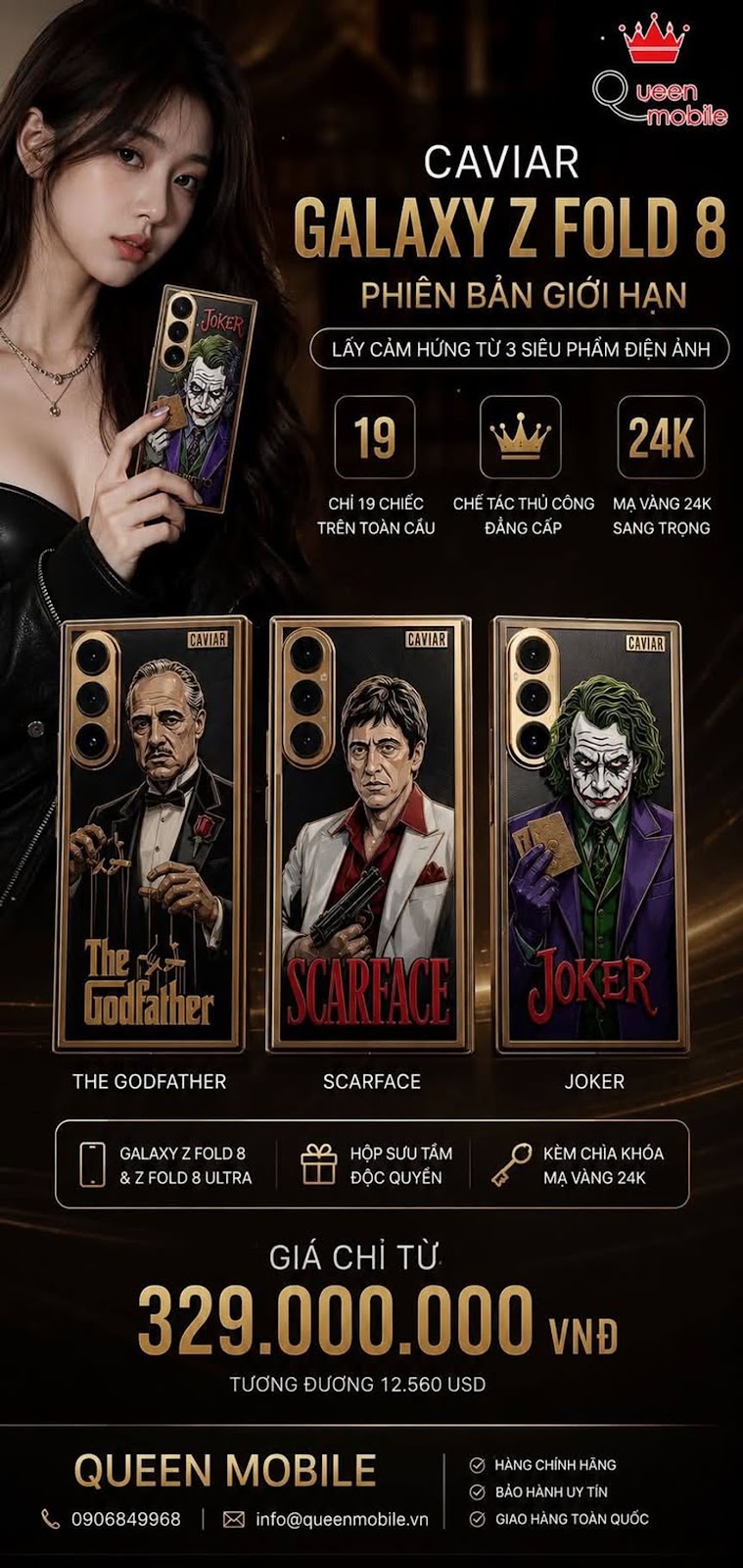 Caviar ra mắt Galaxy Z Fold 8 phiên bản giới hạn lấy cảm hứng từ The Godfather, Scarface và Joker #Samsung #GalaxyZFold8 #GalaxyZFold8Ultra #Caviar #TheGodfather #Scarface #Joker #ĐiệnThoạiGập #CôngNghệ #Luxury #SưuTầm