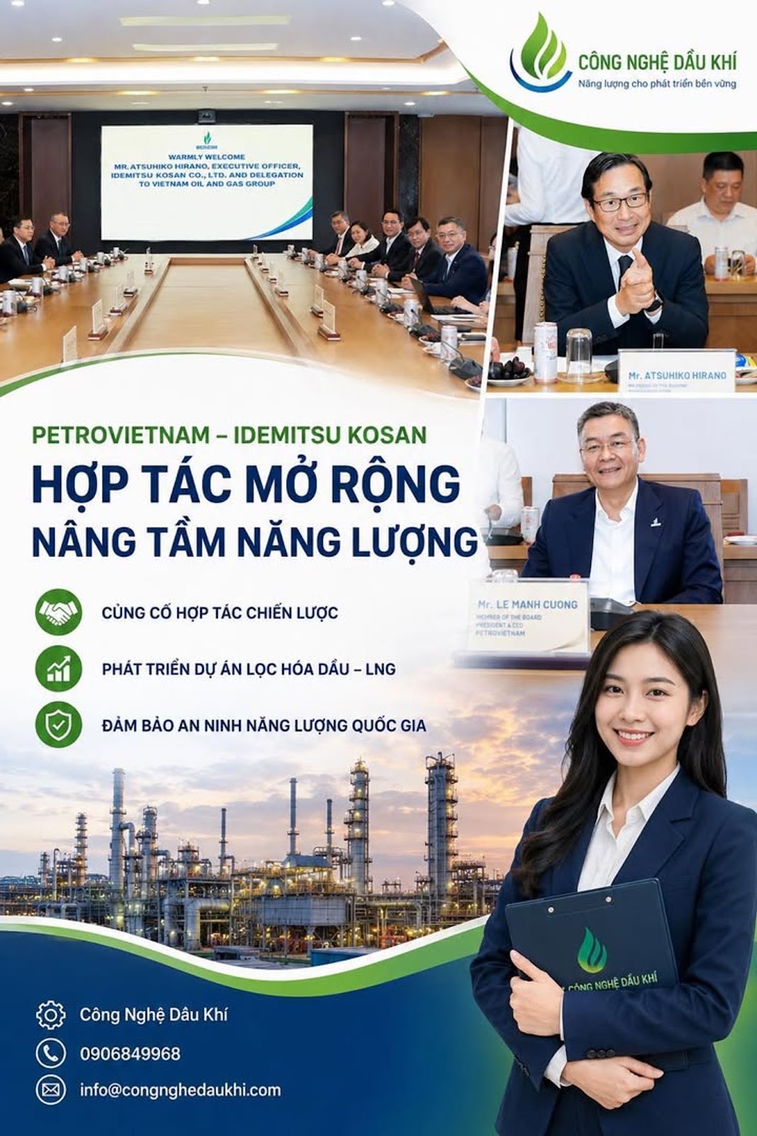 PETROVIETNAM VÀ IDEMITSU KOSAN MỞ RỘNG HỢP TÁC NĂNG LƯỢNG, CỦNG CỐ AN NINH NĂNG LƯỢNG VIỆT NAM