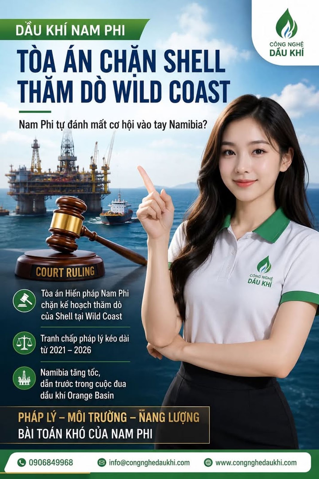 Tòa án Hiến pháp Nam Phi chặn kế hoạch thăm dò của Shell tại Wild Coast, ngành dầu khí ngoài khơi tiếp tục gặp khó