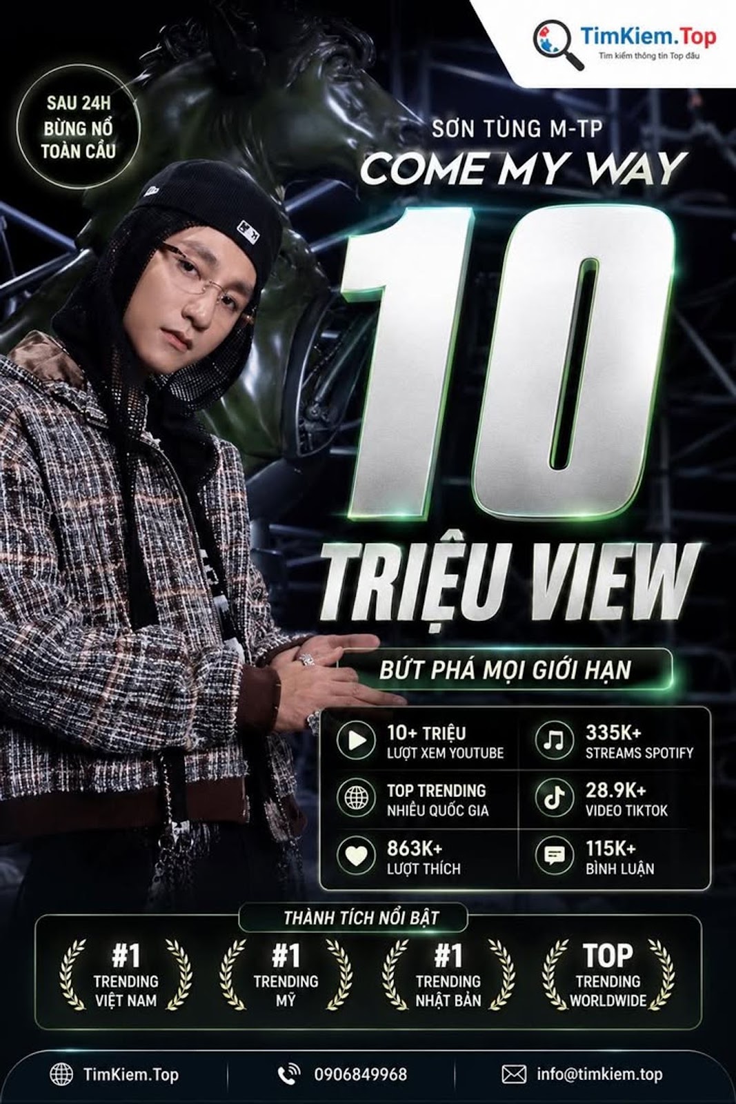 Sơn Tùng M-TP vượt 10 triệu view với COME MY WAY chỉ sau thời gian cực ngắn, Vpop đang bước vào kỷ nguyên mới? 😲🔥