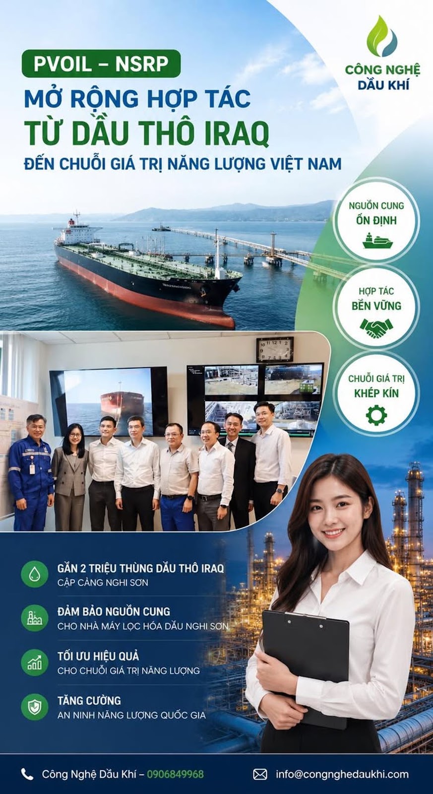 PVOIL – NSRP Mở Rộng Hợp Tác Từ Dầu Thô Iraq Đến Chuỗi Giá Trị Năng Lượng Việt N...