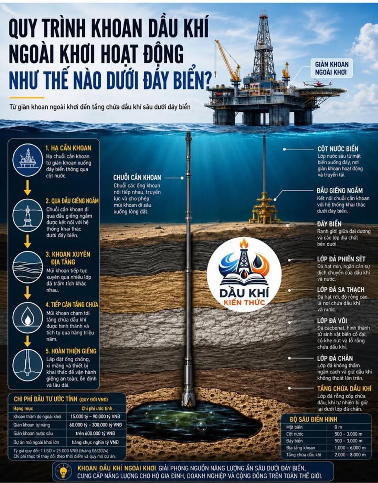 NGÀNH KHOAN DẦU NGOÀI KHƠI HOẠT ĐỘNG NHƯ THẾ NÀO DƯỚI ĐÁY BIỂN SÂU HÀNG NGHÌN MÉT?