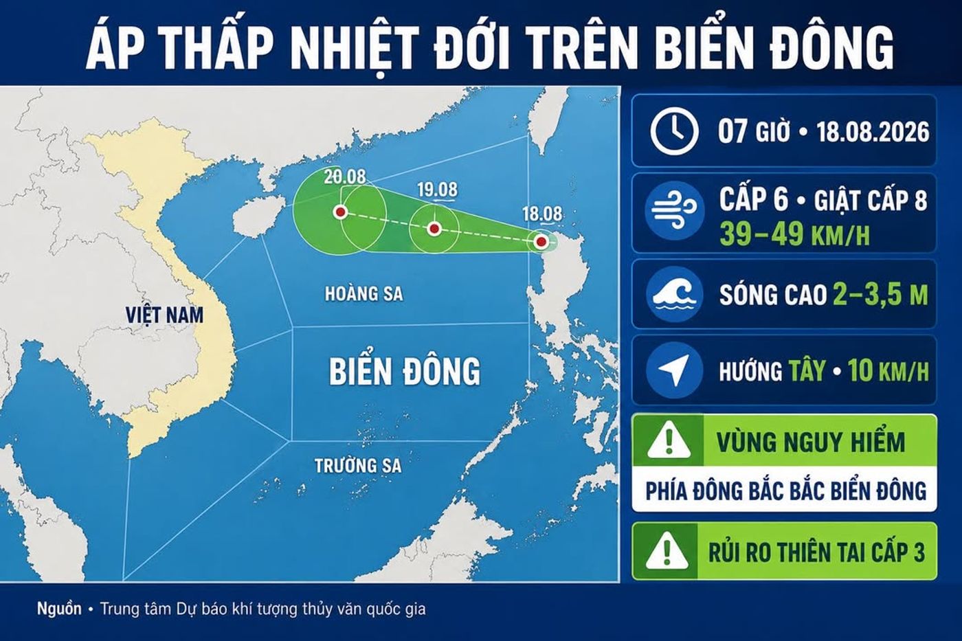 Áp thấp nhiệt đới xuất hiện trên Biển Đông, vùng biển phía Đông Bắc đối mặt gió mạnh và sóng cao #ÁpThấpNhiệtĐới #BiểnĐông #DựBáoThờiTiết #KhíTượngThủyVăn #GióMạnh #SóngLớn #AnToànHàngHải #ThiênTai #HoàngSa #TrườngSa