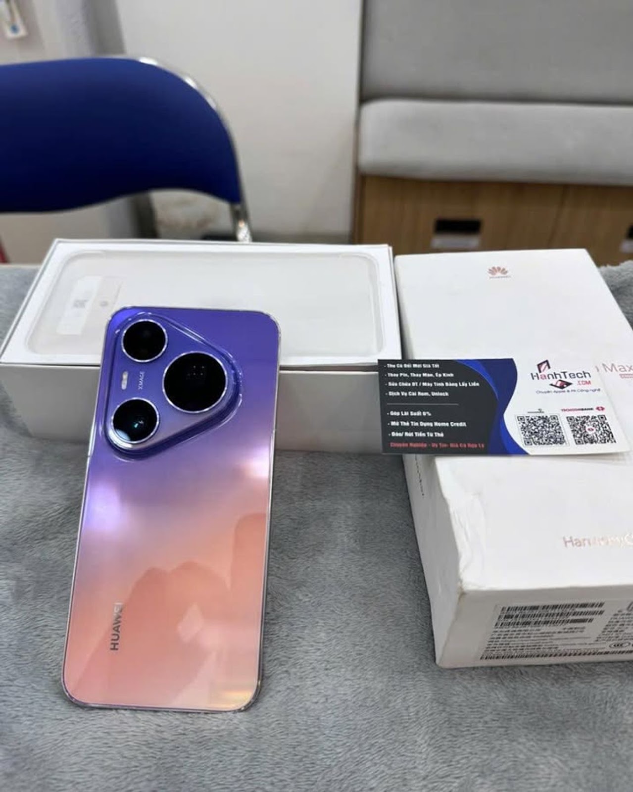 📱 𝗛𝘂𝗮𝘄𝗲𝗶 𝗣𝘂𝗿𝗮 𝟵𝟬 𝗣𝗿𝗼 𝗠𝗮𝘅 (16/512GB) – Tím & Cam Hoàng Hôn | Fullbox, đẹp keng không tì vết 💖🔥