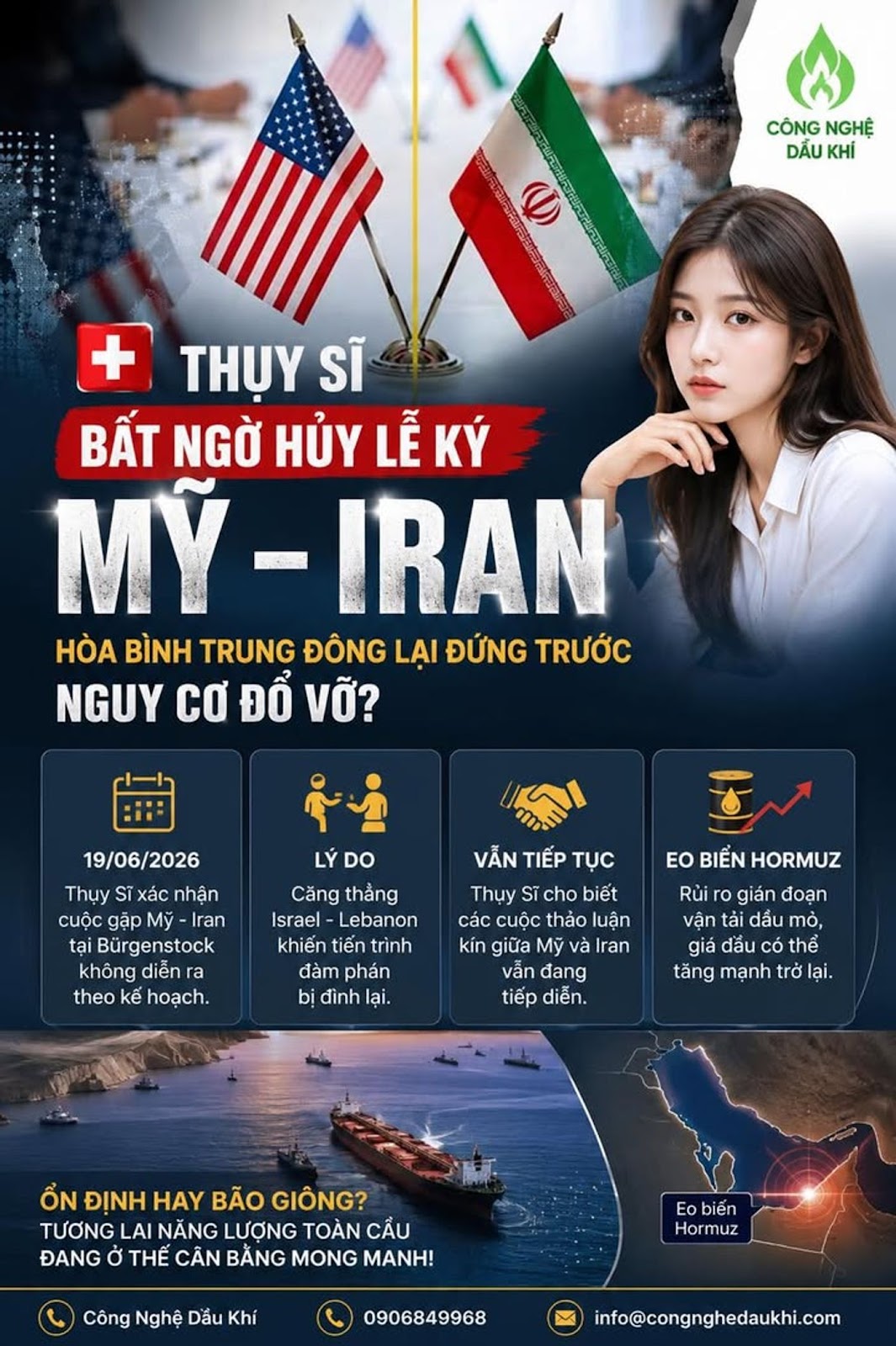 THỤY SĨ BẤT NGỜ HỦY LỄ KÝ MỸ - IRAN, HÒA BÌNH TRUNG ĐÔNG LẠI ĐỨNG TRƯỚC NGUY CƠ ĐỔ VỠ?