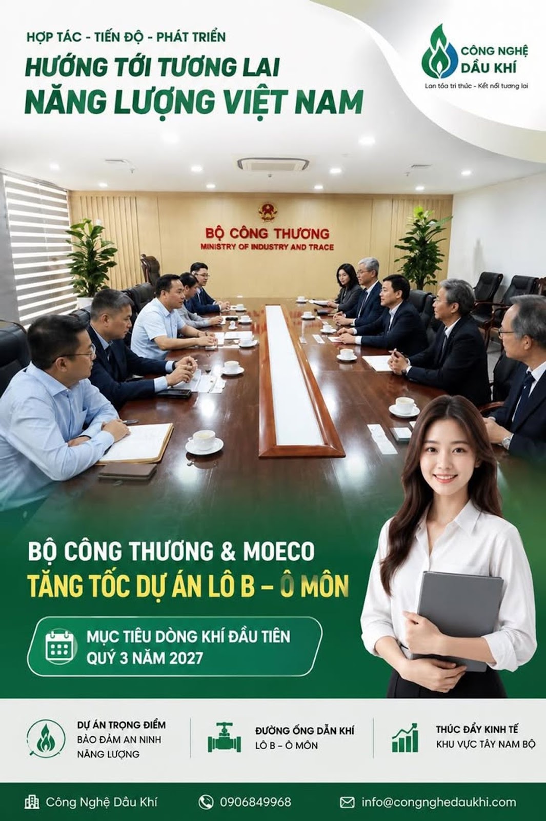 Bộ Công Thương Và MOECO Tăng Tốc Chuỗi Dự Án Khí Điện Lô B Ô Môn, Mục Tiêu Đón Dòng Khí Đầu Tiên Vào Quý 3 Năm 2027