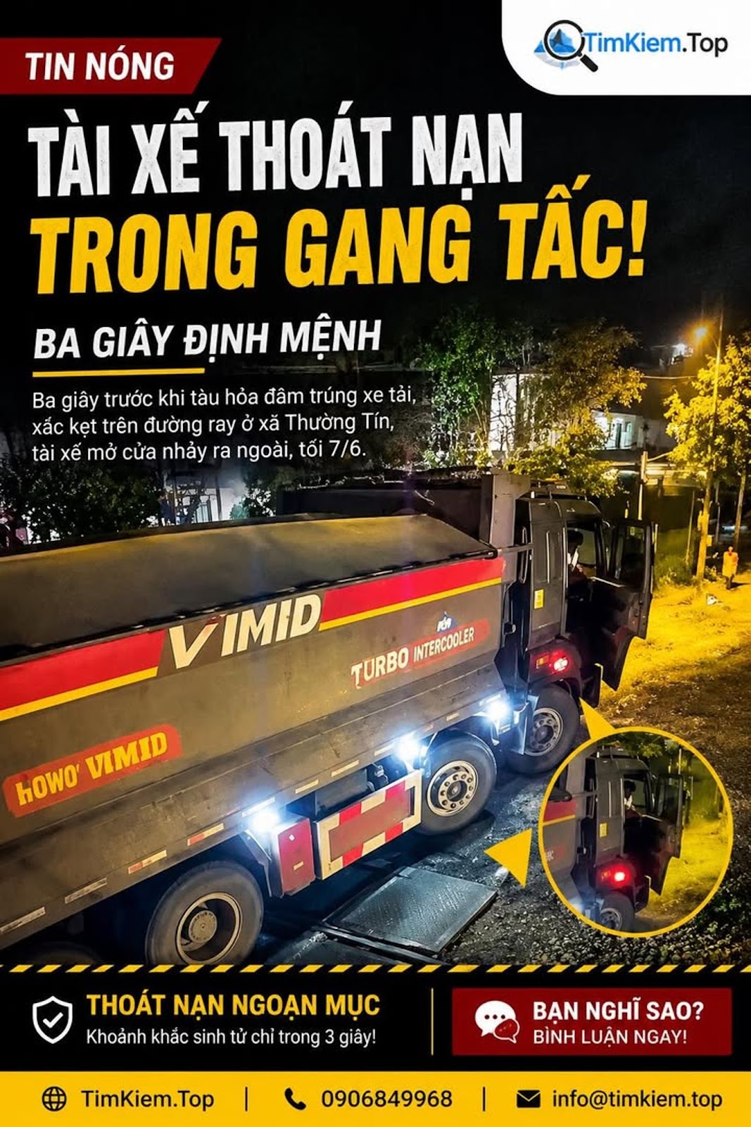 Tàu Hỏa Tông Xe Ben Ở Hà Nội, Tài Xế Thoát Chết Chỉ Trong 3 Giây