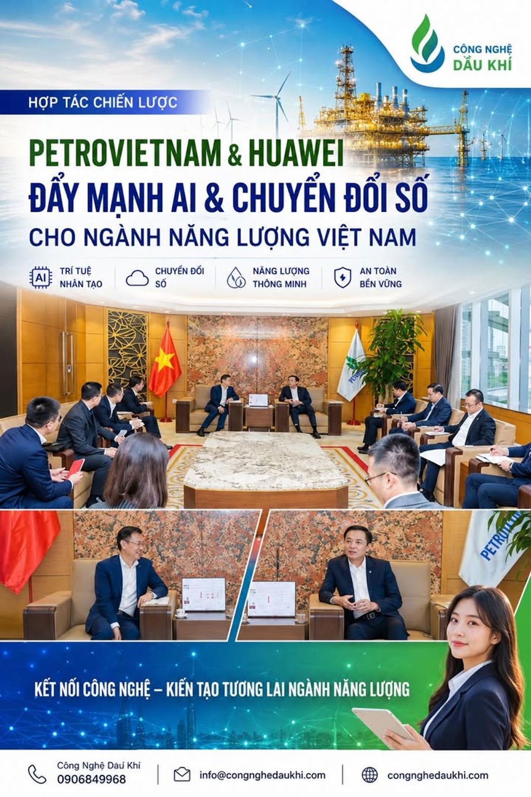 PETROVIETNAM BẮT TAY HUAWEI ĐẨY MẠNH AI VÀ CHUYỂN ĐỔI SỐ, MỞ RA GIAI ĐOẠN MỚI CHO NGÀNH NĂNG LƯỢNG VIỆT NAM