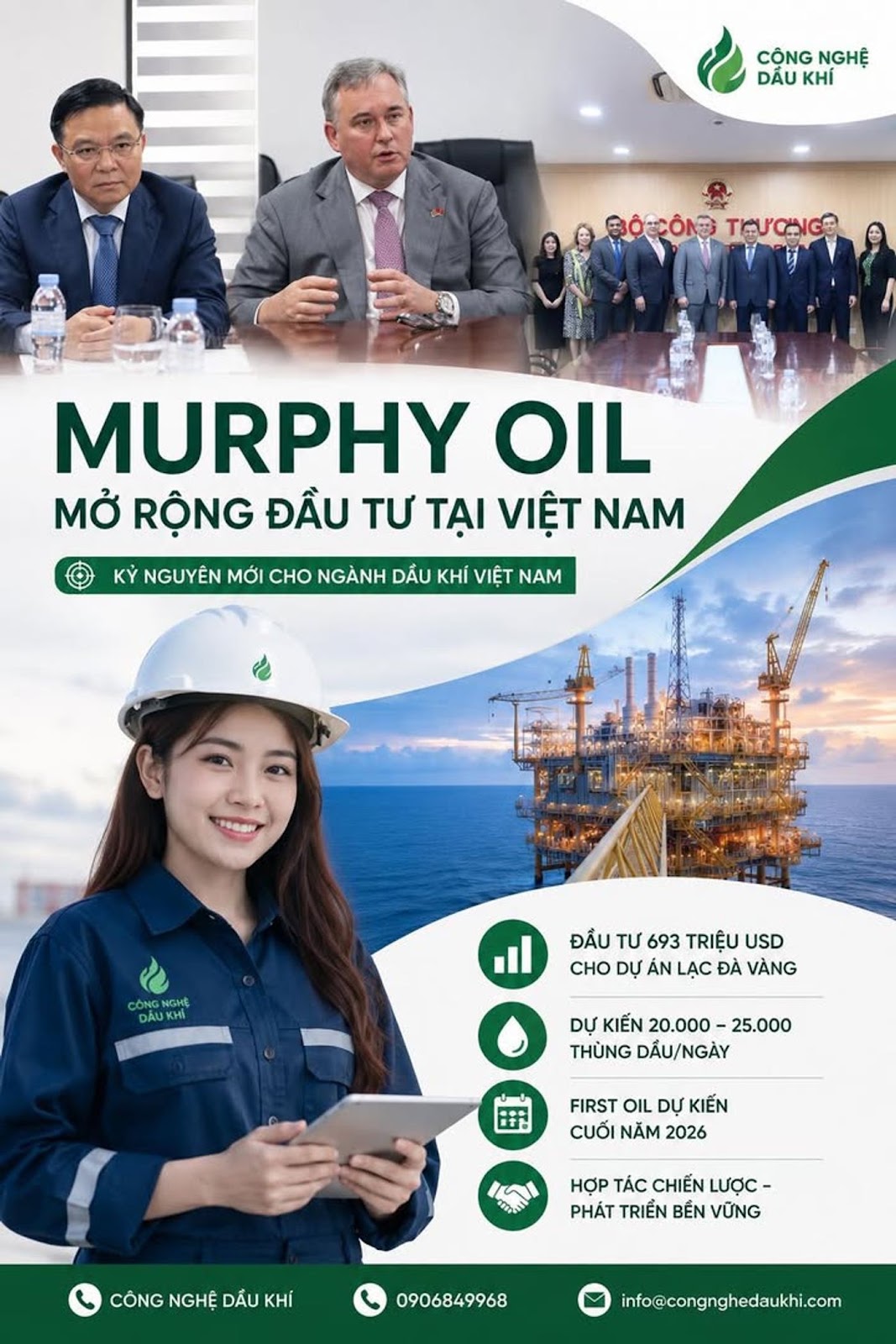 Bộ trưởng Lê Mạnh Hùng đề nghị Murphy Oil mở rộng đầu tư tại Việt Nam
#MurphyOil...