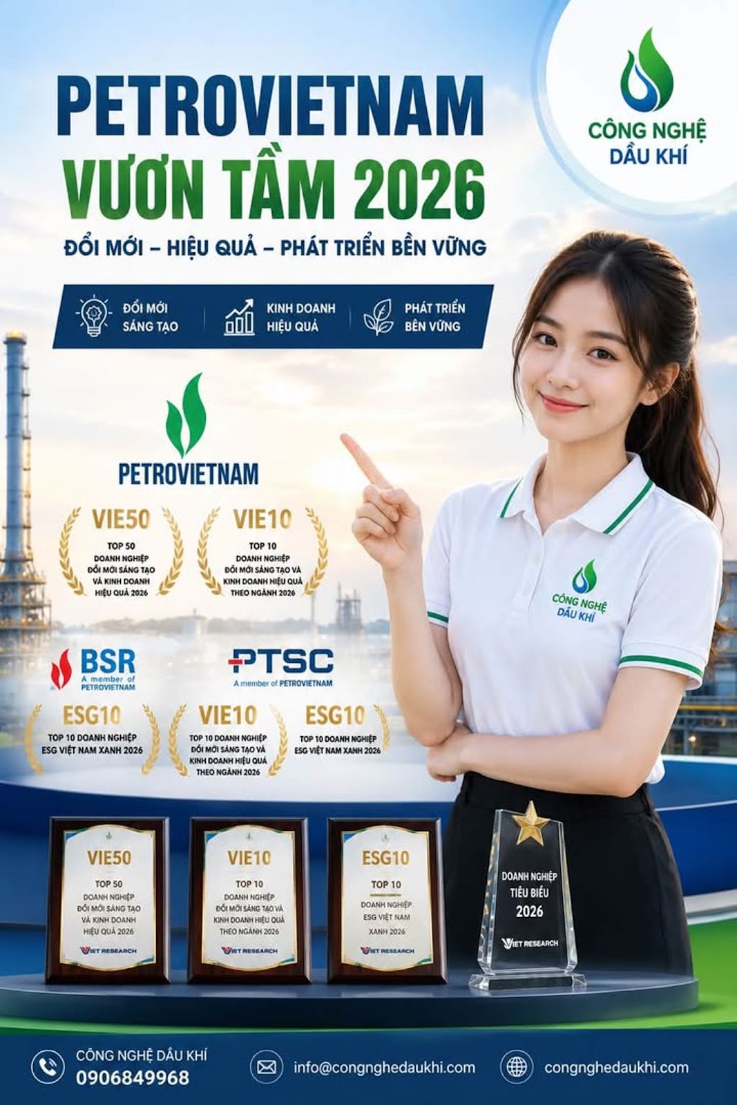 Petrovietnam khẳng định vị thế với loạt giải thưởng đổi mới sáng tạo và phát triển bền vững năm 2026