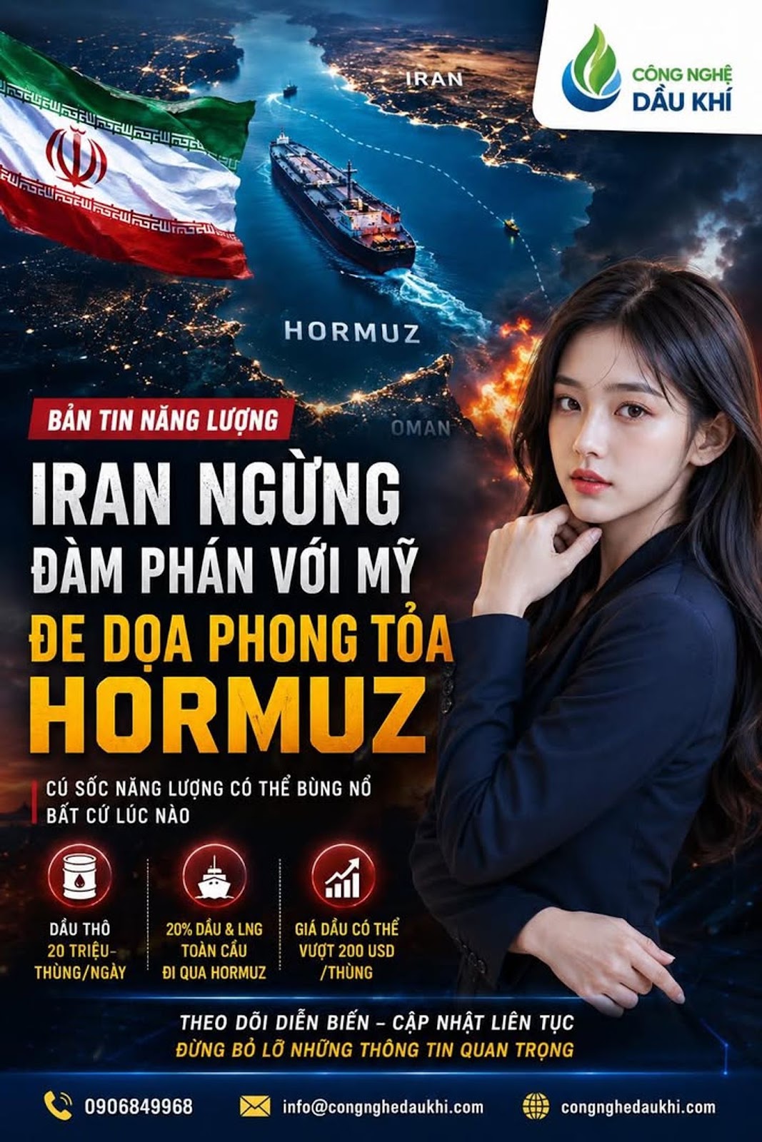 IRAN NGỪNG ĐÀM PHÁN VỚI MỸ, ĐE DỌA PHONG TỎA EO BIỂN HORMUZ
#Iran #My #Israel #H...