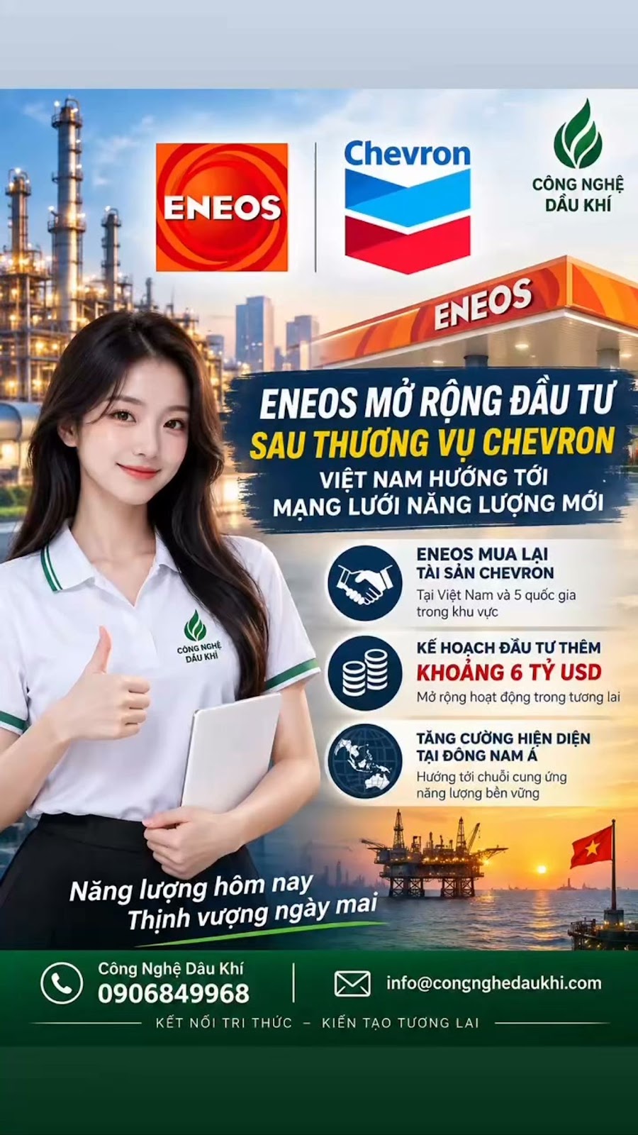 ENEOS mở rộng đầu tư sau thương vụ mua tài sản Chevron tại Việt Nam và Đông Nam Á #ENEOS #Chevron #ViệtNam #NhậtBản #NăngLượng #Caltex #ĐầuTư #MuaBánSápNhập #DầuKhí #ĐôngNamÁ
