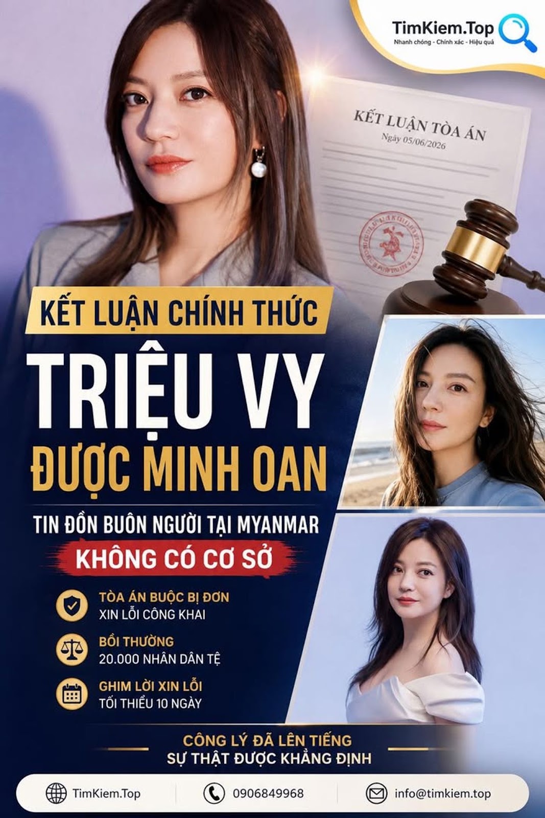 KẾT LUẬN CHÍNH THỨC VỤ TRIỆU VY LIÊN QUAN TIN ĐỒN BUÔN NGƯỜI GÂY CHẤN ĐỘNG SHOWBIZ HOA NGỮ