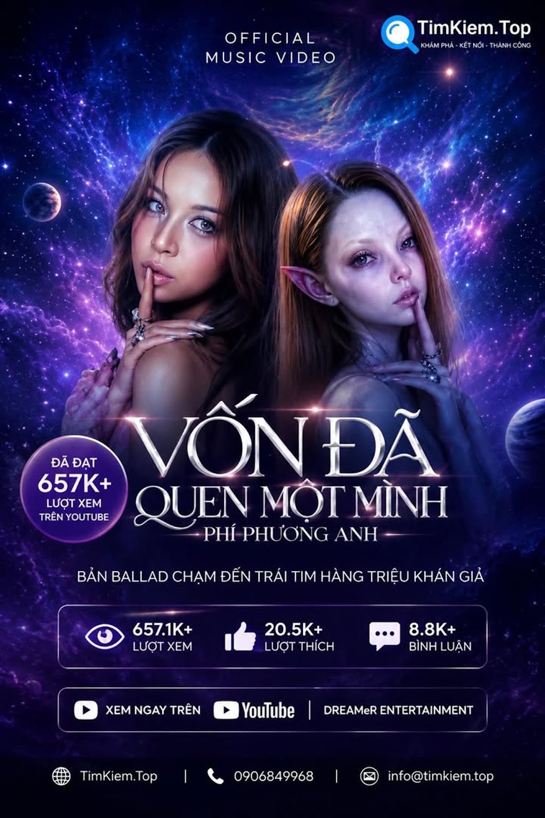 PHÍ PHƯƠNG ANH GÂY CHÚ Ý VỚI MV “VỐN ĐÃ QUEN MỘT MÌNH” TRÊN YOUTUBE VIỆT NAM
