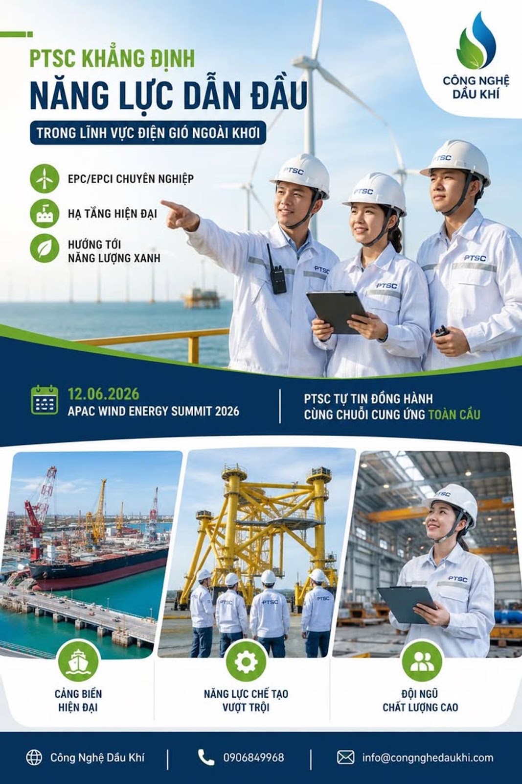 PTSC Khẳng Định Vai Trò Trung Tâm Điện Gió Ngoài Khơi Tại APAC Wind Energy Summit 2026