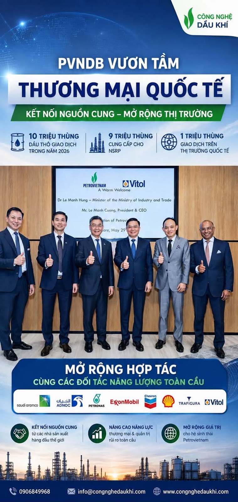 10 triệu thùng dầu thô và bước chuyển thương mại quốc tế của PVNDB #PVNDB #Petrovietnam #PETROVIETNAM #NSRP #NghiSơn #DầuThô #DầuKhí #LọcHóaDầu #NăngLượng #ThươngMạiQuốcTế #AnNinhNăngLượng #SaudiAramco #ADNOC #Petronas #ExxonMobil #Chevron #Shell #Trafigura #Vitol