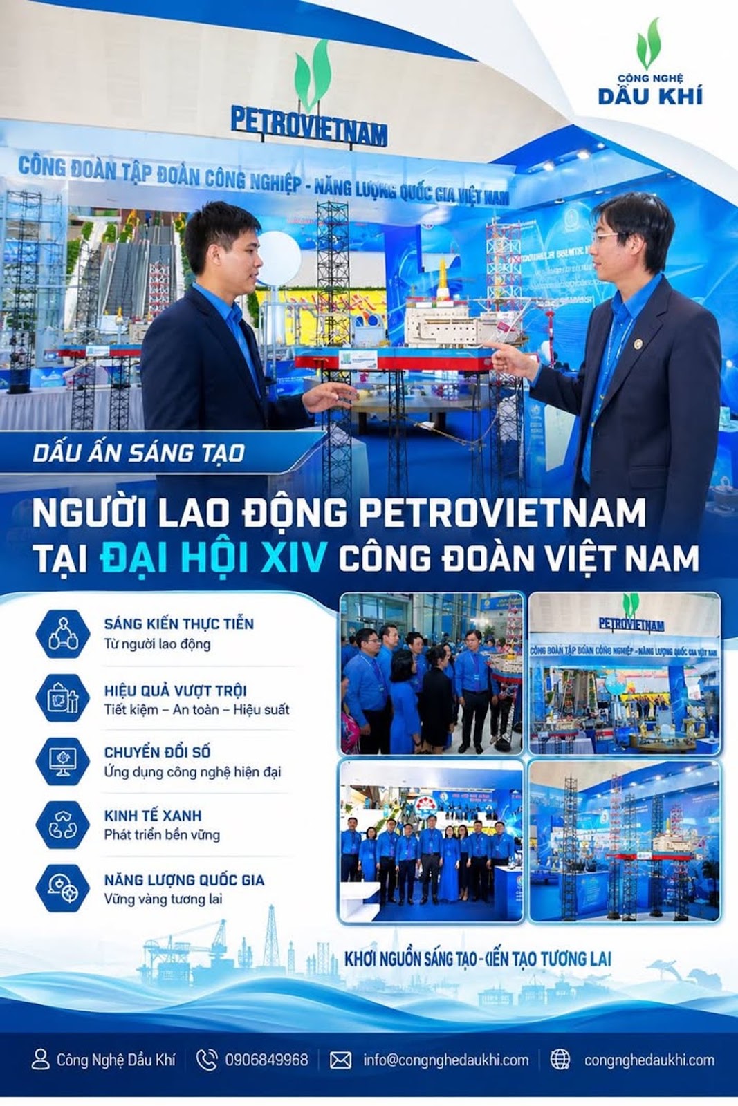 NHỮNG DẤU ẤN SÁNG TẠO CỦA NGƯỜI LAO ĐỘNG PETROVIETNAM TẠI ĐẠI HỘI XIV CÔNG ĐOÀN VIỆT NAM