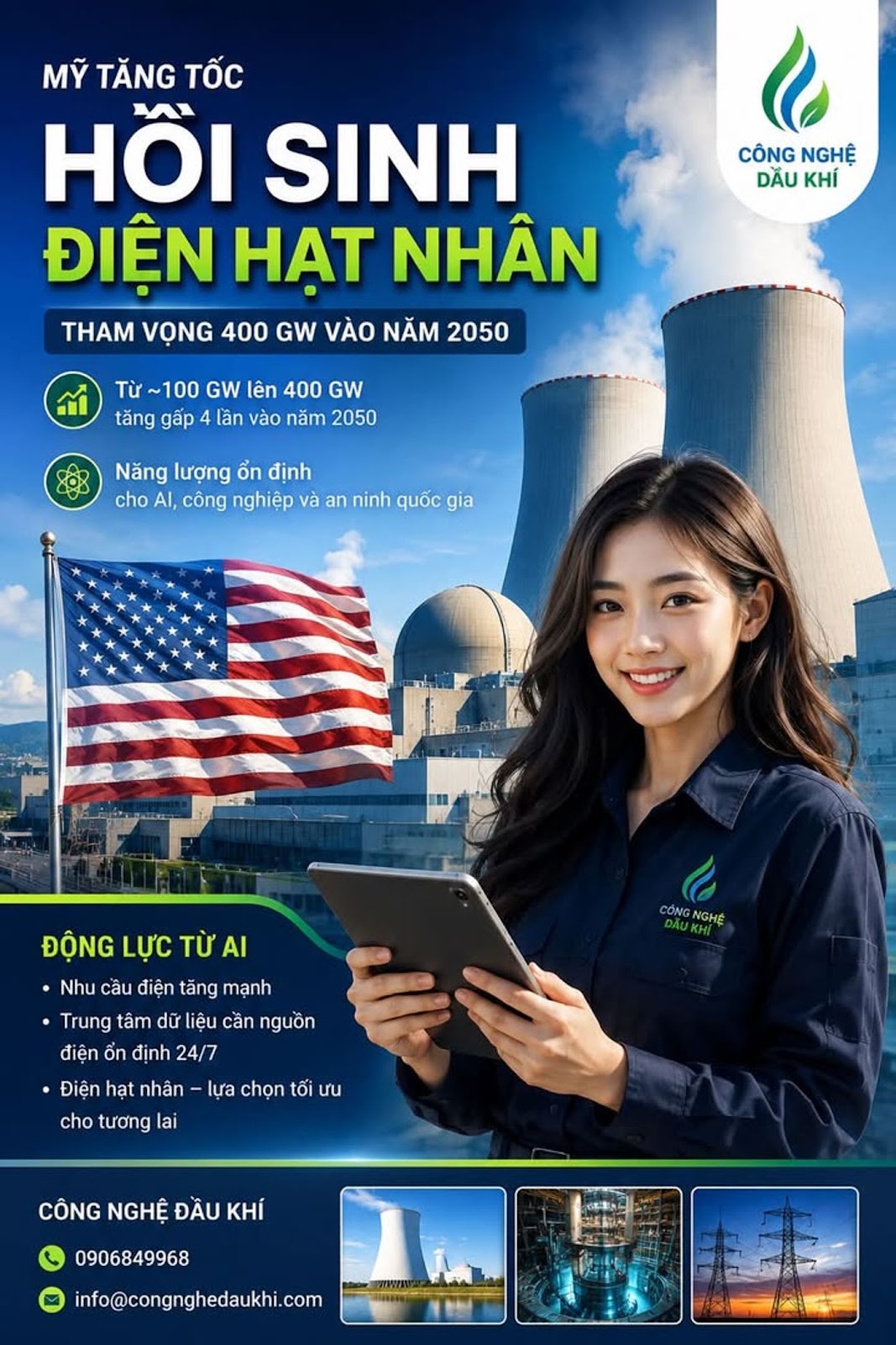 Mỹ muốn hồi sinh điện hạt nhân dưới thời Trump, tham vọng 400 GW đối mặt bài toán lò phản ứng già và nhiên liệu nhập khẩu