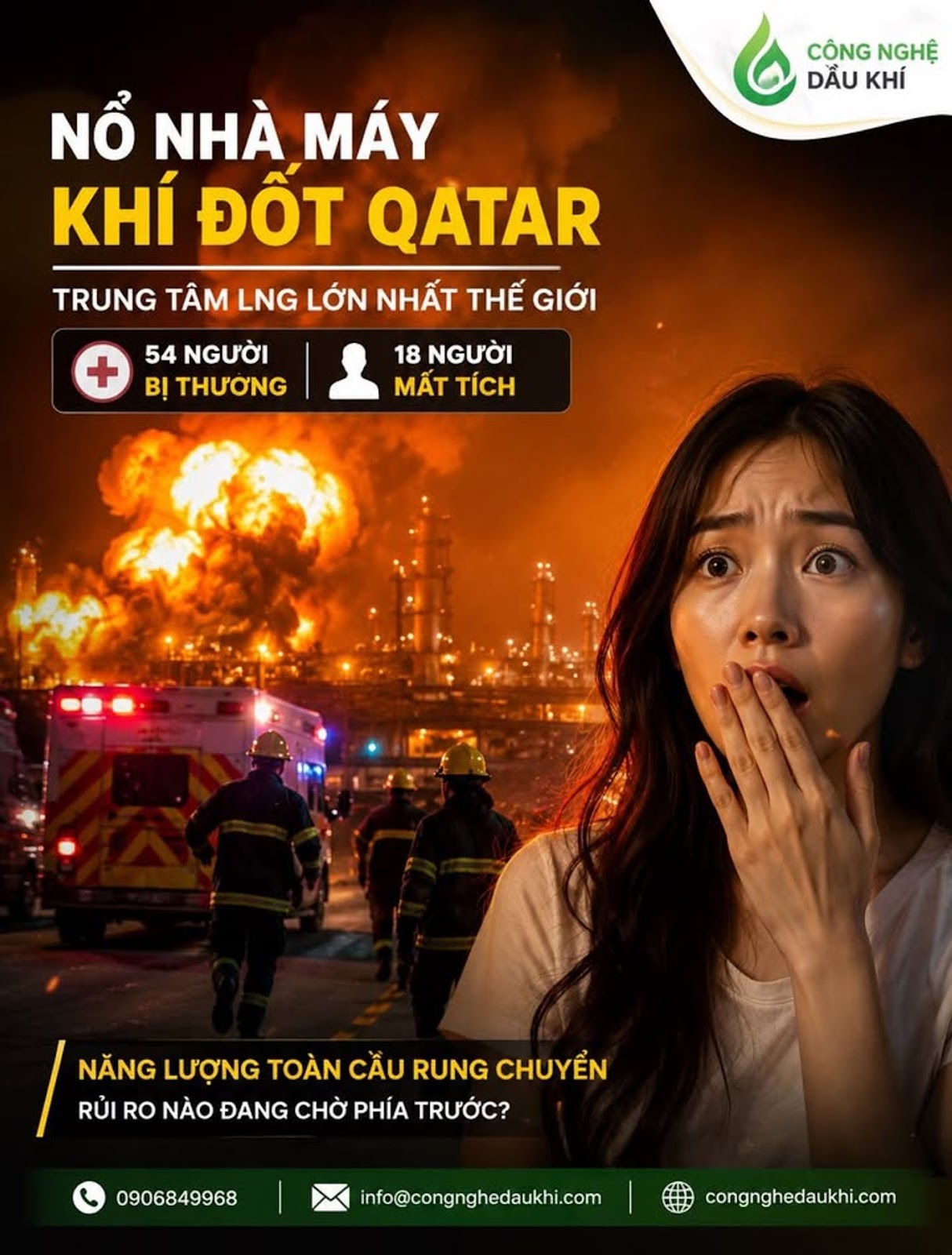 Nổ Nhà Máy Khí Đốt Qatar, Trung Tâm LNG Lớn Nhất Thế Giới Rung Chuyển Sau Vụ Nổ Gây Thương Vong