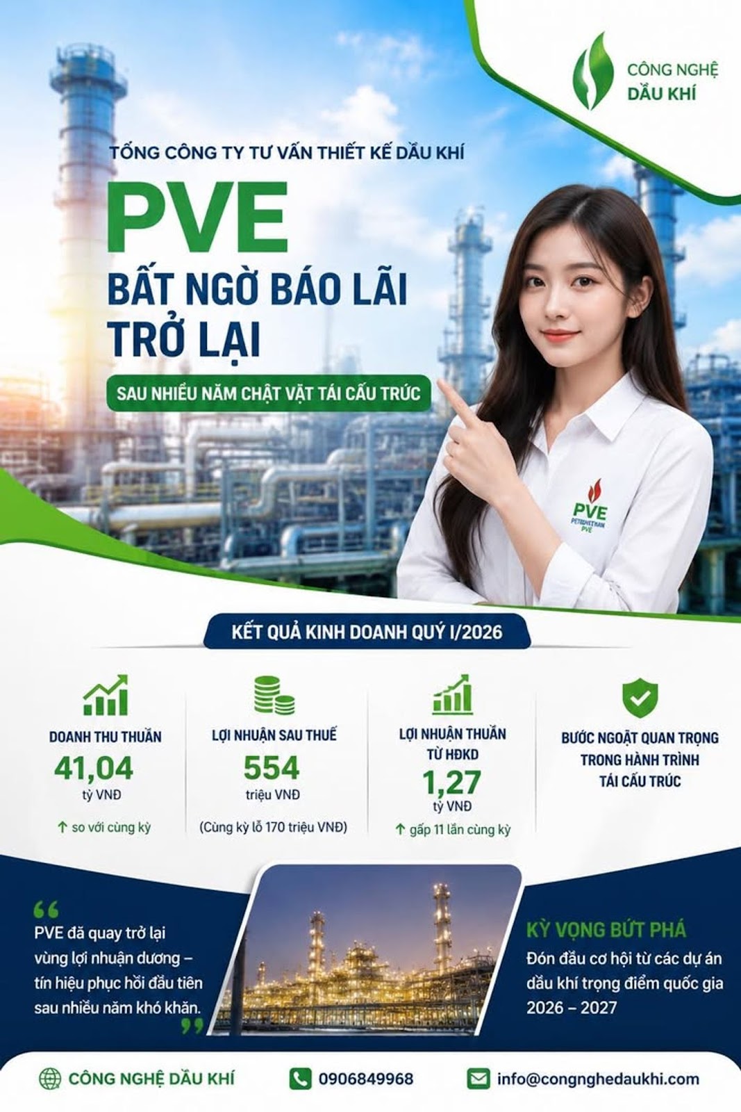 Tổng Công ty Tư vấn Thiết kế Dầu khí PVE Bất Ngờ Báo Lãi Trở Lại Sau Nhiều Năm Chật Vật Tái Cấu Trúc