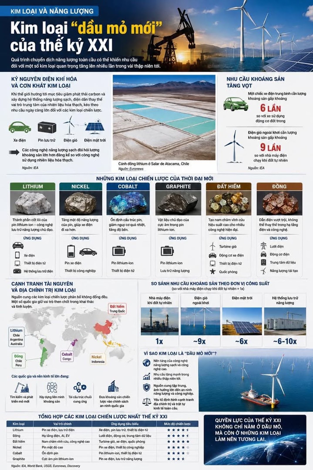 Kim loại “dầu mỏ mới” của thế kỷ XXI #KimLoạiChiếnLược #Lithium #ĐấtHiếm #NăngLượngSạch #XeĐiện #ChuyểnDịchNăngLượng #KhaiKhoáng #KinhTếToànCầu