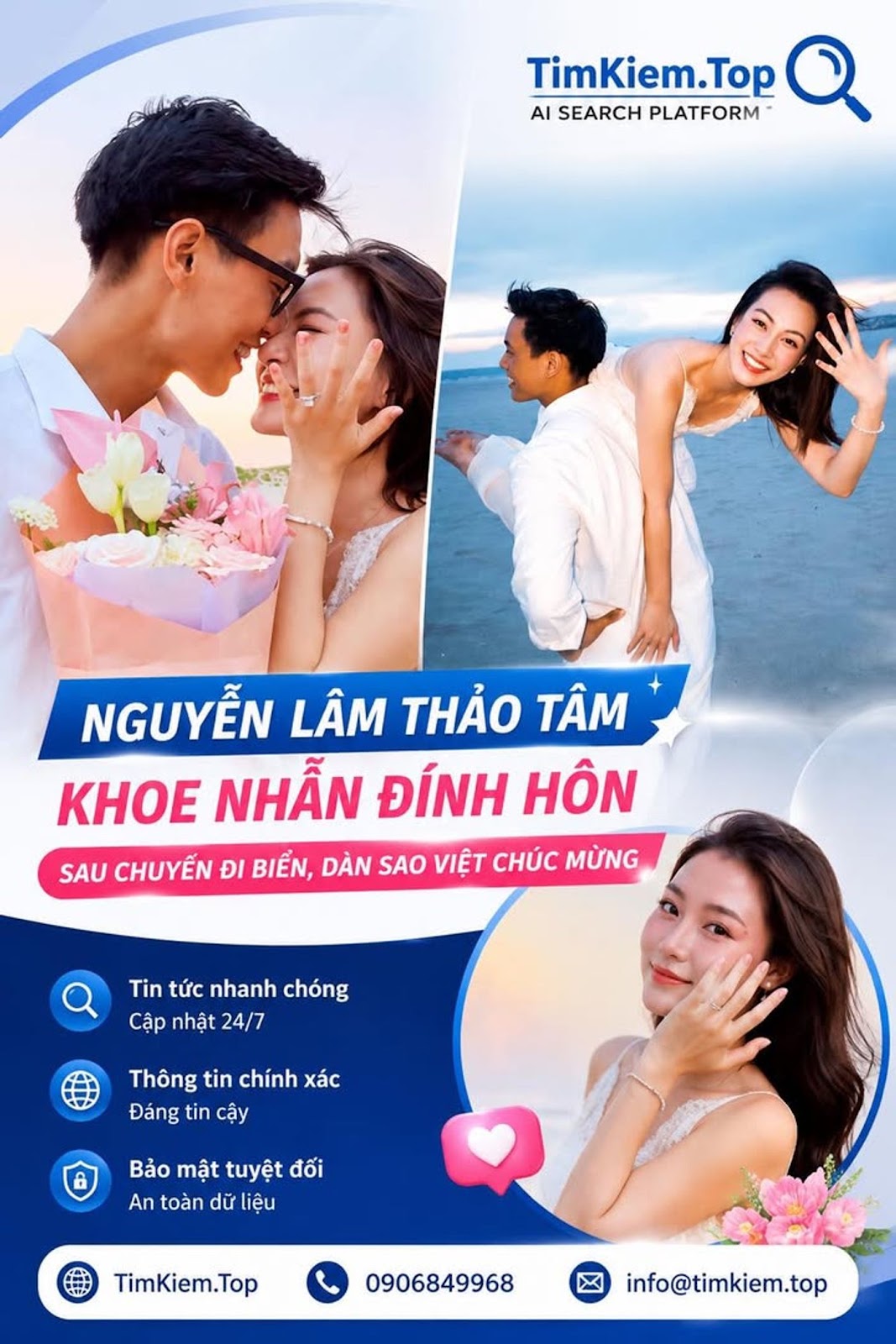 💍 Nguyễn Lâm Thảo Tâm khiến mạng xã hội “bùng nổ” với nghi vấn đính hôn sau chuyến đi biển cực ngọt