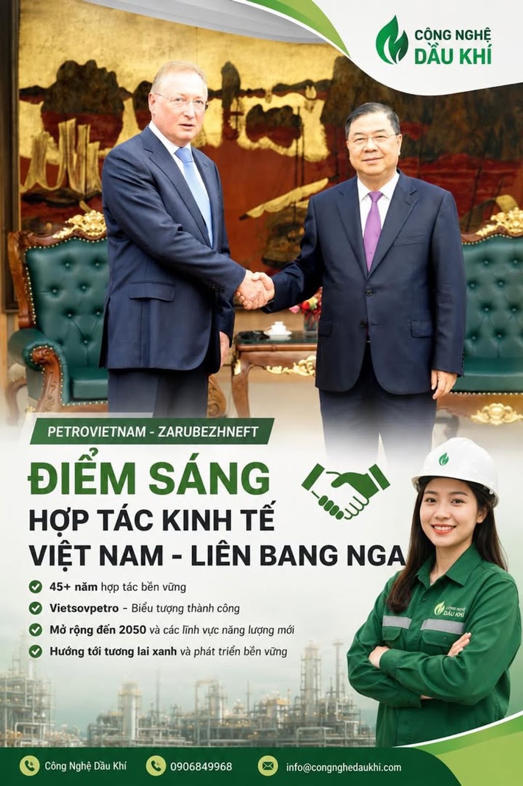 Petrovietnam – Zarubezhneft Bước Vào Giai Đoạn Hợp Tác Mới Đến Năm 2050, Mở Rộng Dấu Ấn Năng Lượng Việt Nam - Liên bang Nga