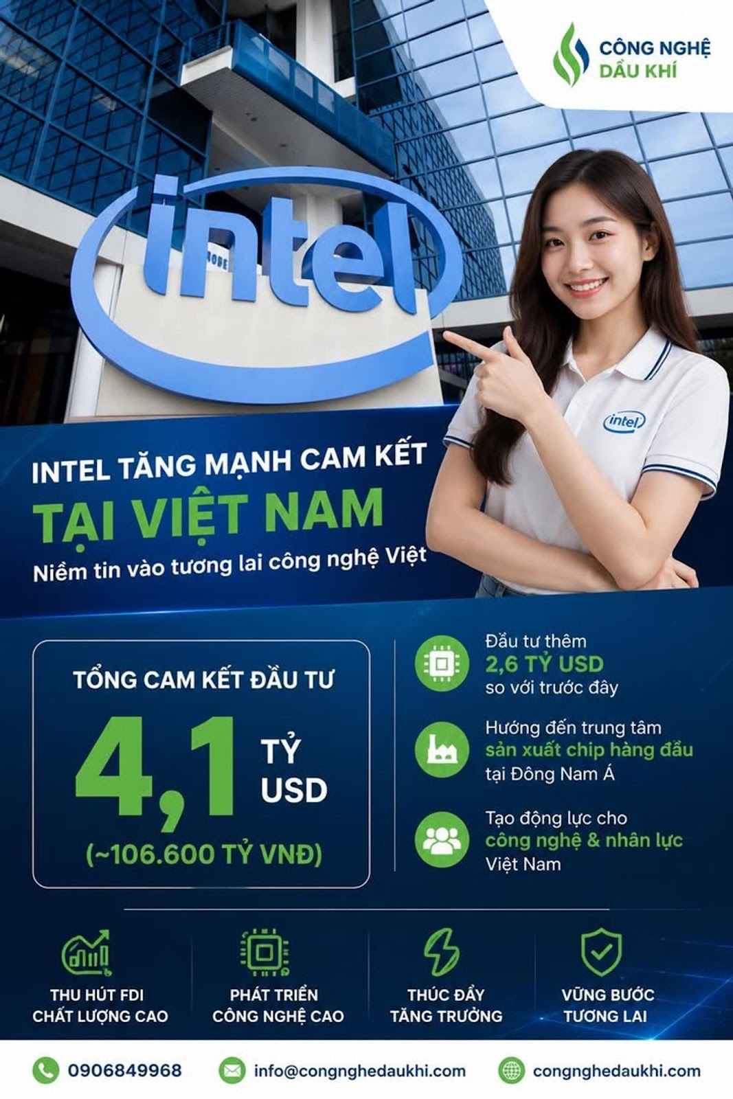 Intel Bất Ngờ Nâng Cam Kết Đầu Tư Lên 4,1 Tỷ USD Tại Việt Nam, Câu Chuyện Đảo Chiều Sau Dự Án 3,3 Tỷ USD Từng Gây Chấn Động #Intel #BanDan #FDI #DauTuNuocNgoai #VietNam #CongNghe #Chip #KinhTe
