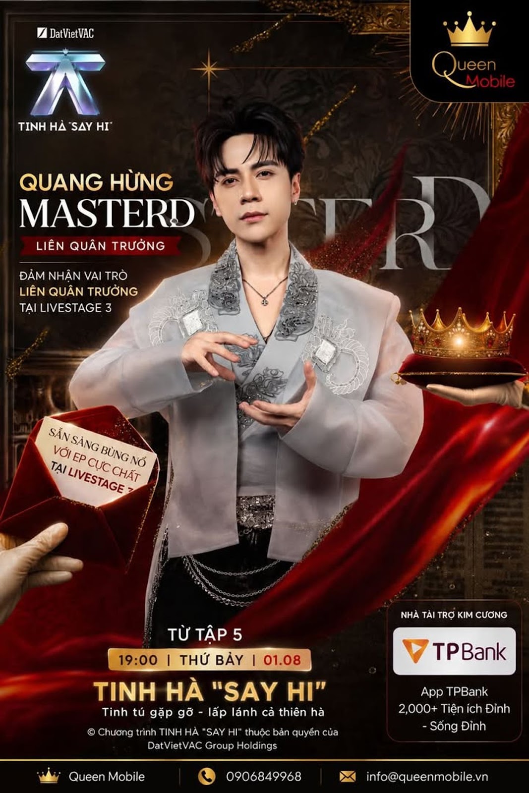 Quang Hùng MasterD đảm nhận vai trò Liên quân trưởng tại Livestage 3 của Tinh Hà Say Hi #QuangHùngMasterD #TinhHaSayHi #Livestage3 #DatVietVAC #TPBank #ÂmNhạcViệt #GiảiTríViệt