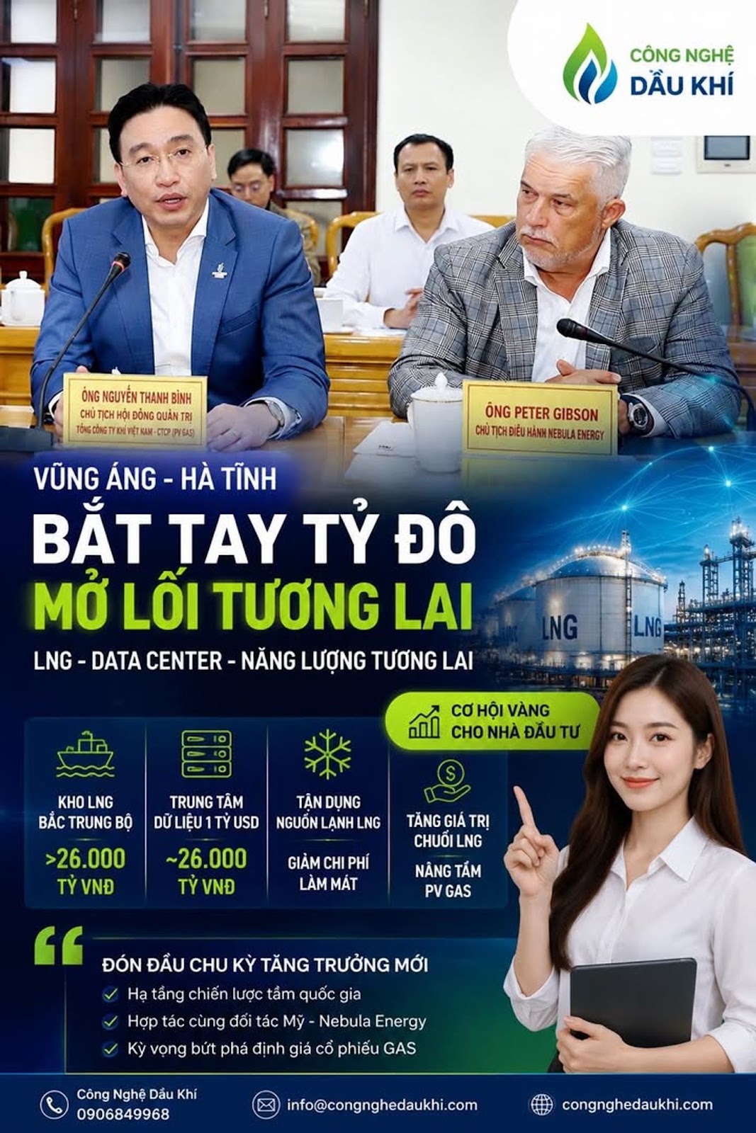 HÀ TĨNH, PV GAS VÀ NEBULA ENERGY ĐANG TẠO RA CANH BẠC TỶ ĐÔ CHO TƯƠNG LAI LNG VÀ AI?