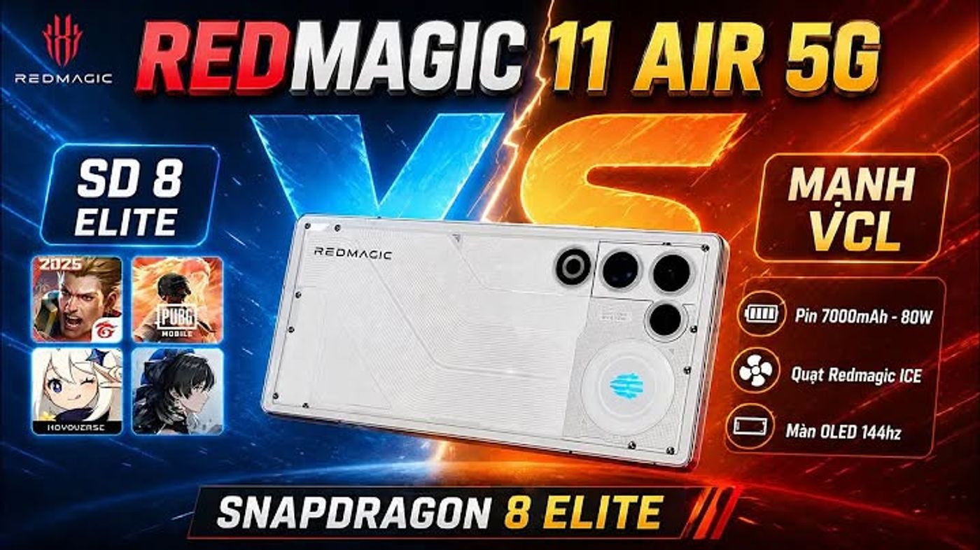 Test game Redmagic 11 Air - Snapdragon 8 Elite này nó mạnh vcl luôn !!!, via You...