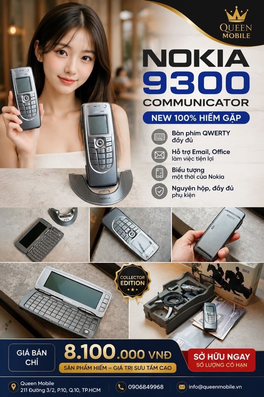 Nokia 9300 Communicator New 100% hiếm gặp xuất hiện trên thị trường sưu tầm