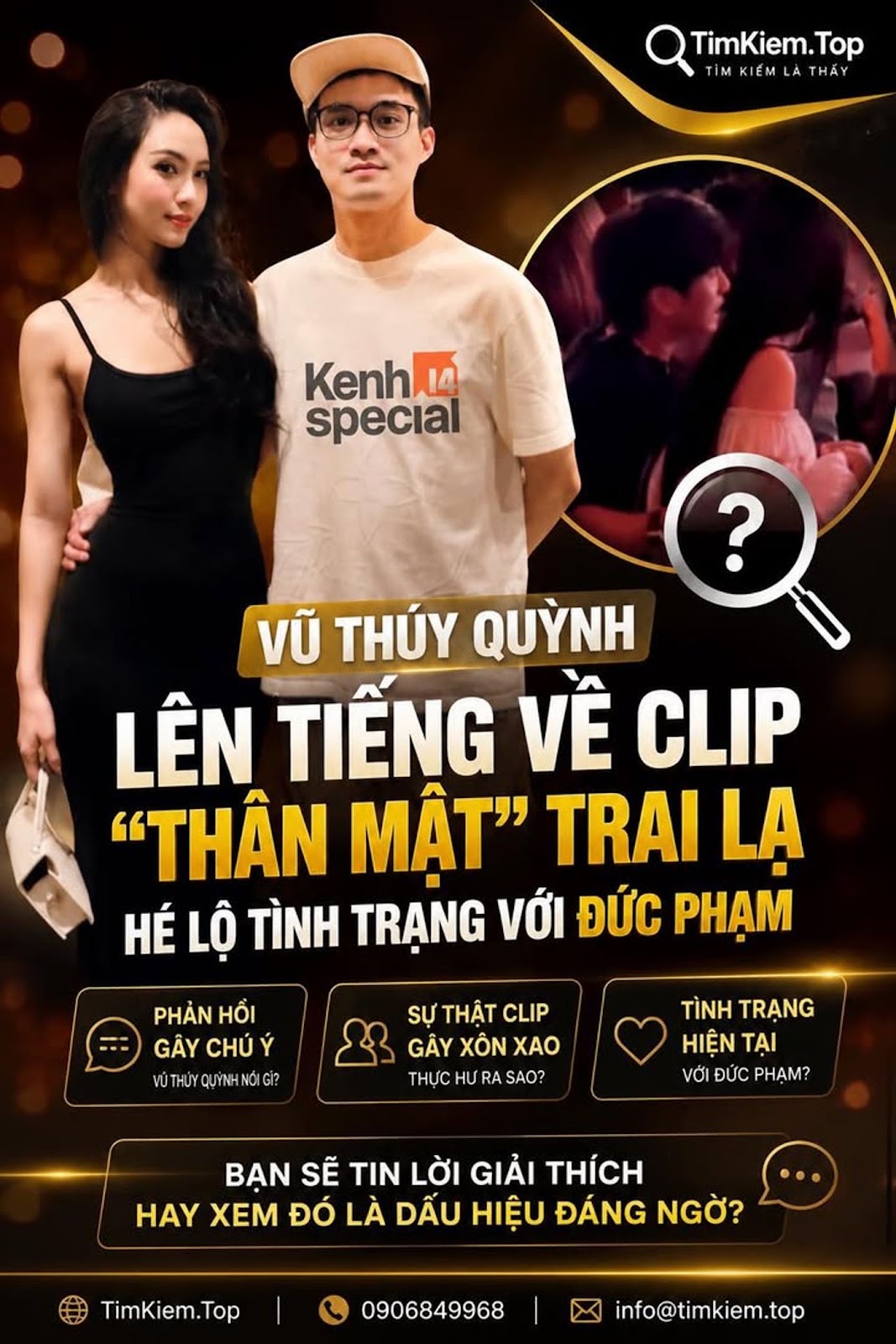 VŨ THÚY QUỲNH LÊN TIẾNG VỀ CLIP THÂN MẬT VỚI TRAI LẠ, HÉ LỘ TÌNH TRẠNG HIỆN TẠI VỚI ĐỨC PHẠM