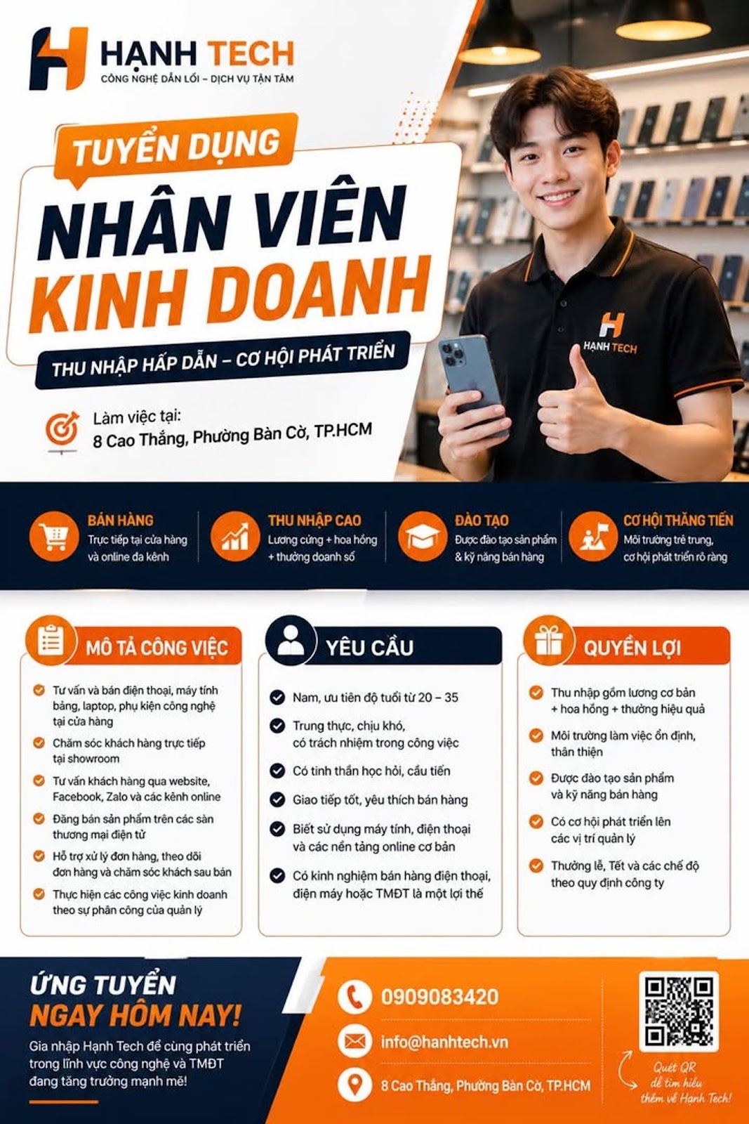 TUYỂN DỤNG NHÂN VIÊN KINH DOANH – HẠNH TECH