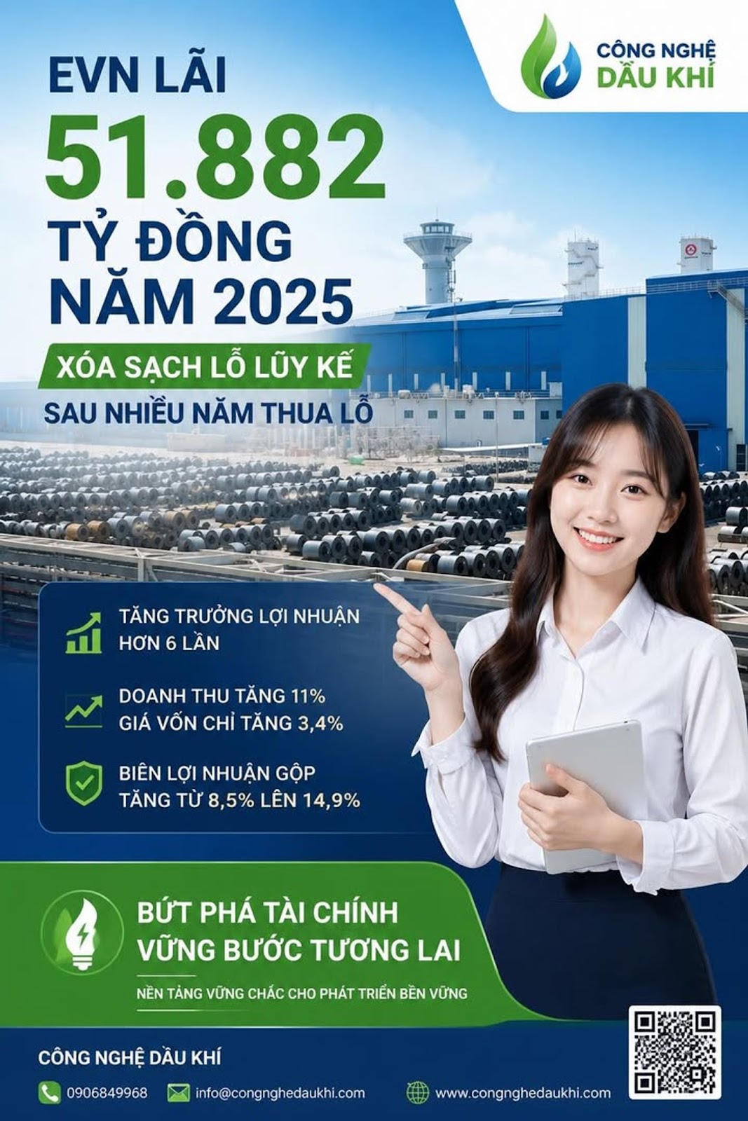 EVN Lãi Gần 52.000 Tỷ Đồng Năm 2025, Xóa Sạch Lỗ Lũy Kế Sau Nhiều Năm Khó Khăn

...