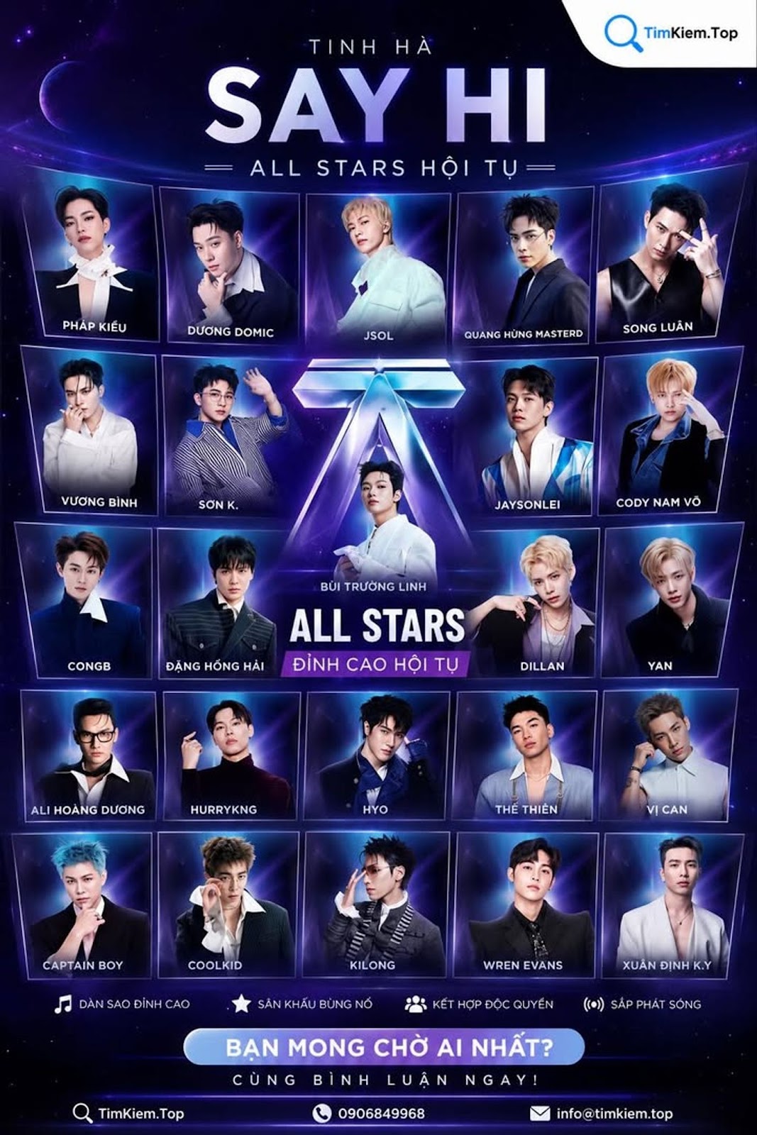 Lộ Diện Dàn “All Stars” Của Tinh Hà Say Hi Khi Quang Hùng MasterD, Wren Evans Và Loạt Nam Thần V-Biz Cùng Hội Tụ