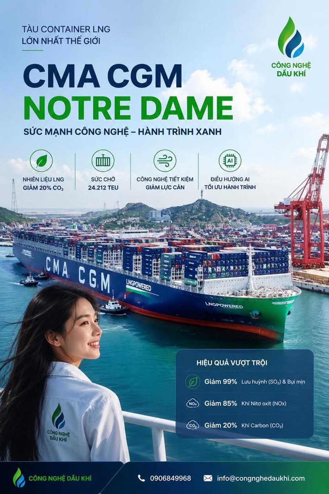 Tàu LNG lớn nhất thế giới chính thức ra khơi, chở hơn 24.000 container xuyên Á -...