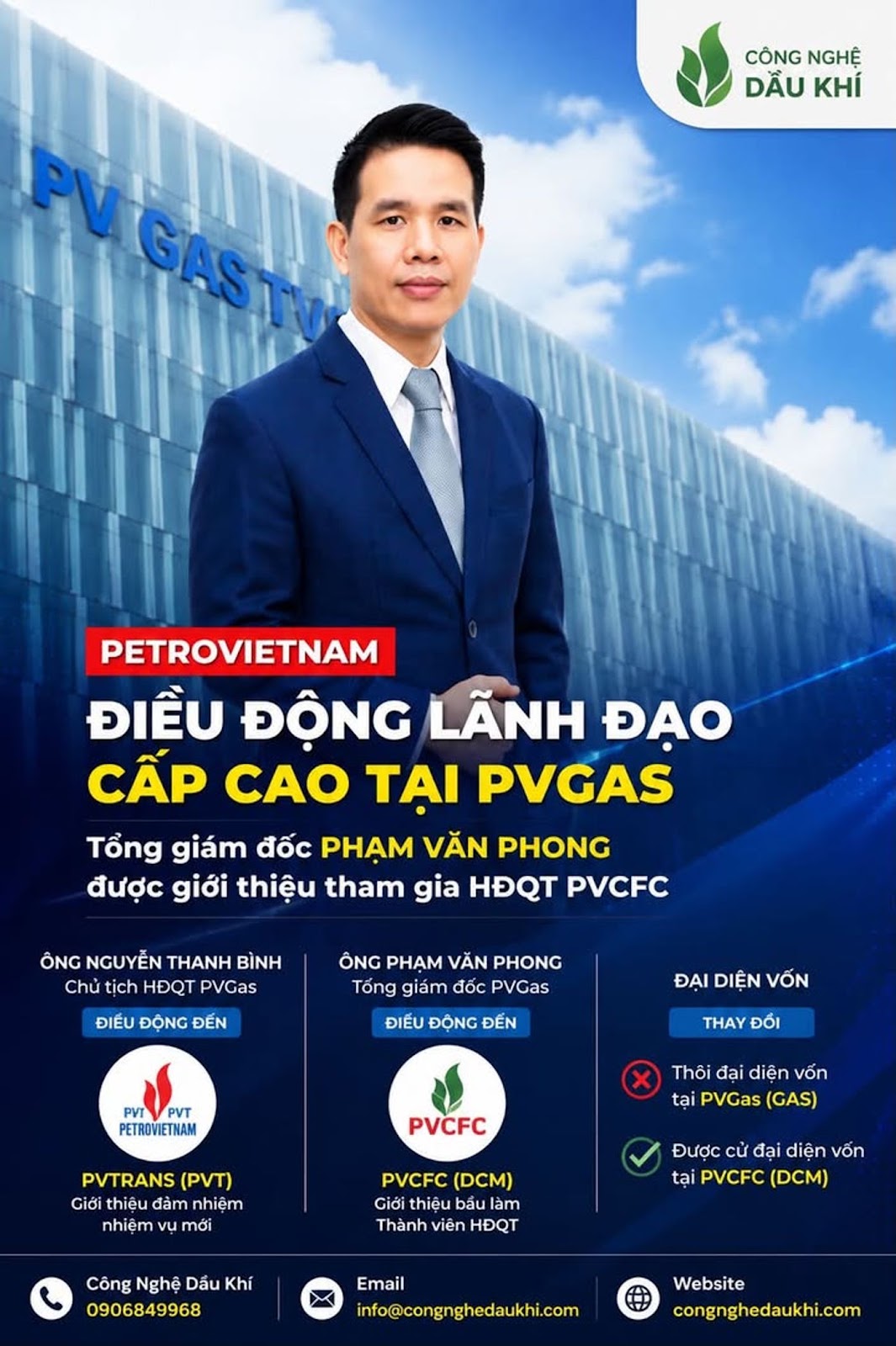 Petrovietnam tiếp tục điều động lãnh đạo cấp cao tại PVGas, Tổng giám đốc Phạm Văn Phong được giới thiệu tham gia HĐQT PVCFC #Petrovietnam #PVGas #PVCFC #PVTrans #GAS #DCM #NguyenThanhBinh #PhamVanPhong #DoanhNghiep #DauKhi #ChungKhoan #NangLuong