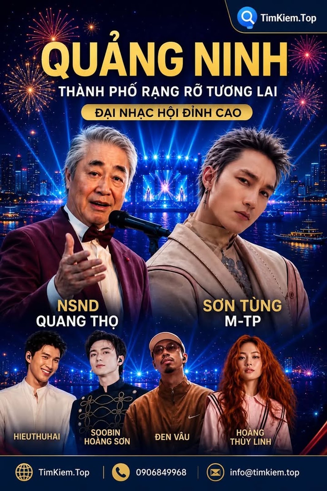 Poster đại nhạc hội Quảng Ninh lan truyền với Sơn Tùng M-TP, Quang Thọ, HIEUTHUHAI, SOOBIN, Đen Vâu và Hoàng Thùy Linh chưa có xác nhận chính thức #QuảngNinh #HạLong #SơnTùngMTP #QuangThọ #HIEUTHUHAI #SOOBIN #ĐenVâu #HoàngThùyLinh #ÂmNhạc #ĐạiNhạcHội #ShowbizViệt #TinGiảiTrí #VănHóa #DuLịchQuảngNinh