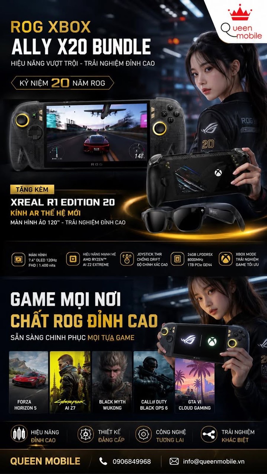 ASUS ROG Xbox Ally X20 Bundle Lộ Diện, Liệu Nintendo Switch 2 Và Steam Deck Có Đang Đối Mặt Đối Thủ Nguy Hiểm Nhất Năm 2026?