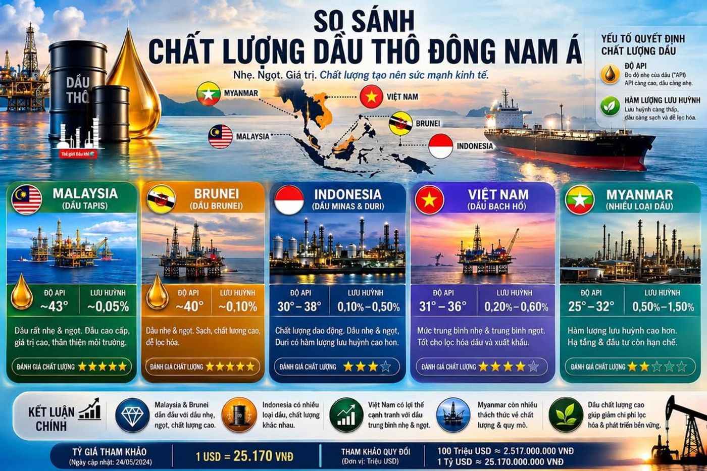 Chất Lượng Dầu Thô Đông Nam Á Ai Mới Là “Ông Vua” Thực Sự Của Khu Vực?

#DauTho ...