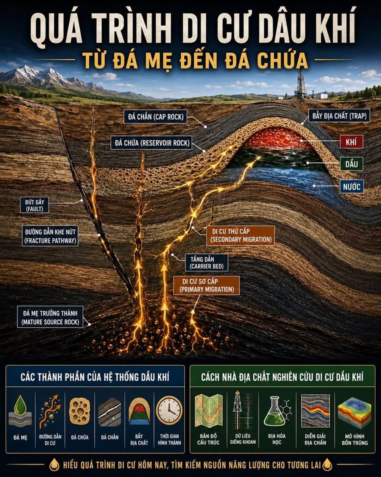 Hành Trình Bí Ẩn Của Dầu Khí Dưới Lòng Đất, Vì Sao Có Nơi Khoan Trúng Mỏ Tỷ Đô Nhưng Nơi Khác Chỉ Nhận Về Đá Khô?