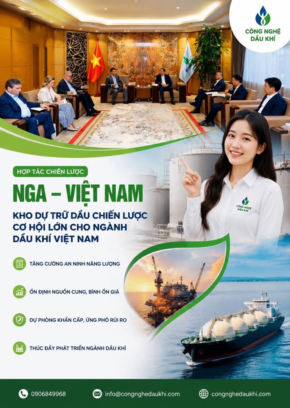 NGA VÀ VIỆT NAM THẢO LUẬN KHO DỰ TRỮ DẦU CHIẾN LƯỢC, CƠ HỘI LỚN CHO NGÀNH DẦU KHÍ TRONG NƯỚC