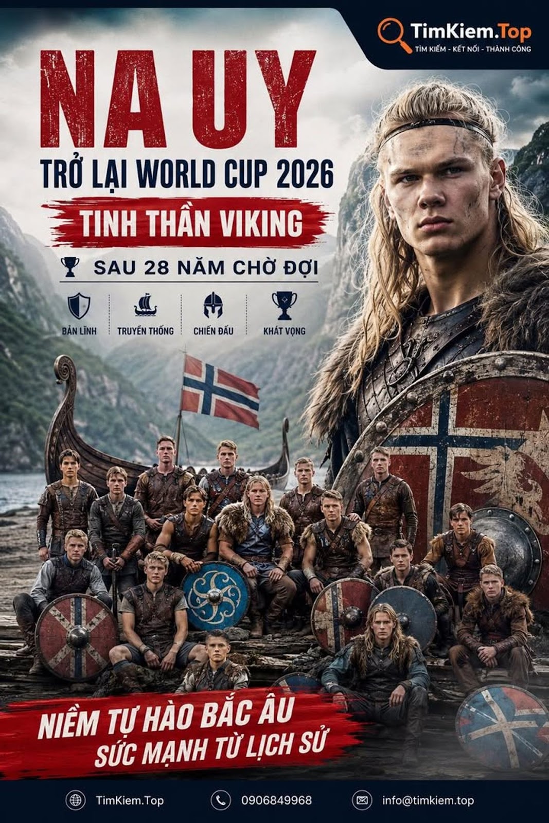 Đội Tuyển Na Uy Gây Sốt Với Bộ Ảnh World Cup 2026 Chủ Đề Viking, Màn Trở Lại Sau 28 Năm Khiến Cả Thế Giới Chú Ý
