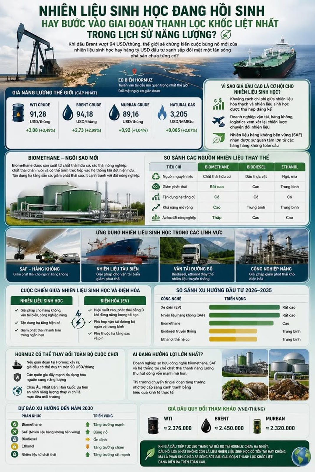 Nhiên Liệu Sinh Học Đang Hồi Sinh Hay Bước Vào Giai Đoạn Thanh Lọc Khốc Liệt Nhất Trong Lịch Sử Năng Lượng?